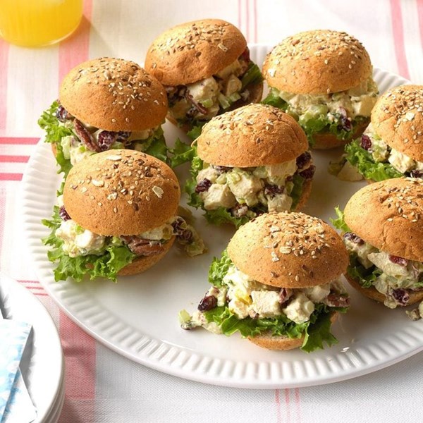 Chicken salad party sandwiches