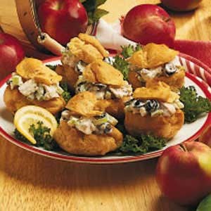 Chicken salad puffs 