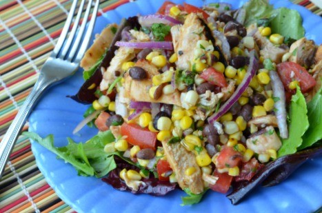 Chicken salad straight from the grill
