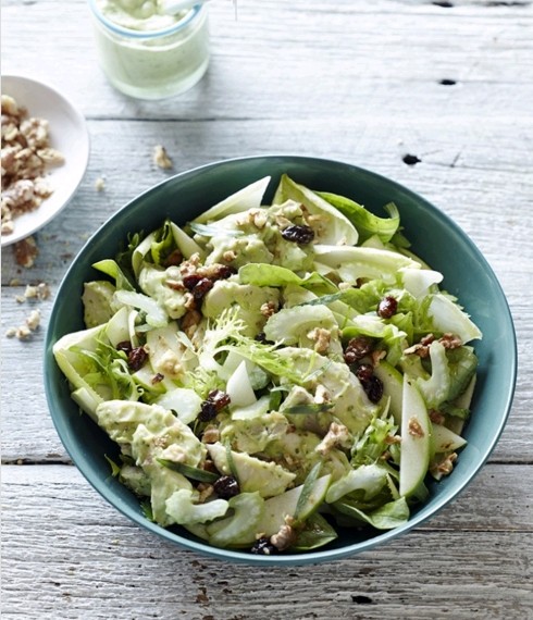 Chicken salad with avocado ranch dressing