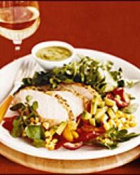 Chicken salad with poblano vinaigrette