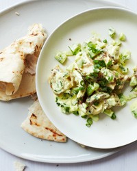 Chicken salad with tahini-yogurt dressing