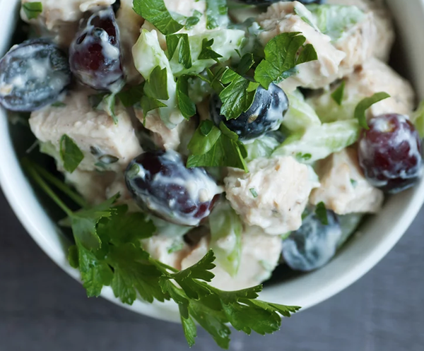 Chicken salad with yoghurt dressing