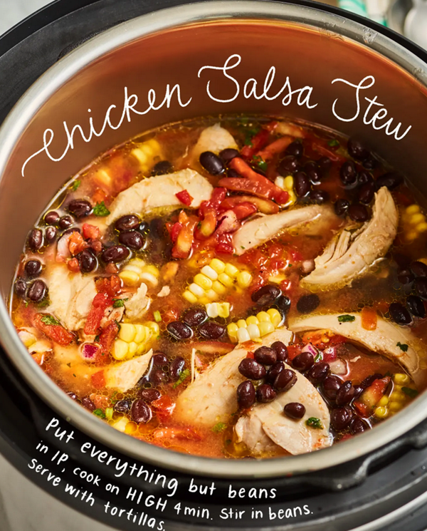 Chicken salsa stew with black beans
