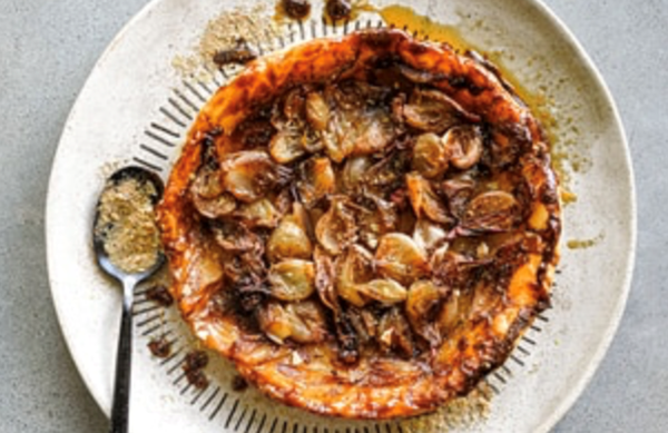Chicken salt eschalot tarte Tatin