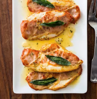 Chicken saltimbocca for two