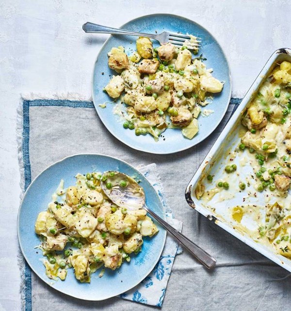 Chicken sausage gnocchi 'hotpot'