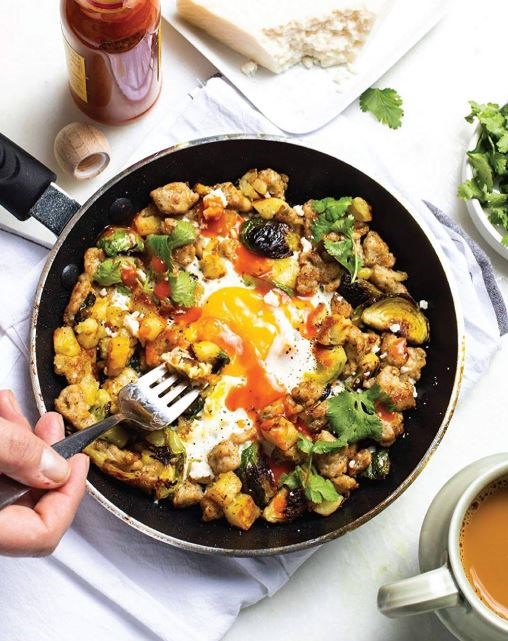 Chicken sausage hash