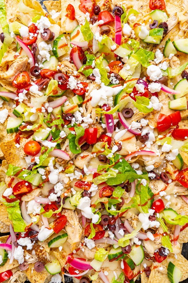 Chicken shawarma nachos