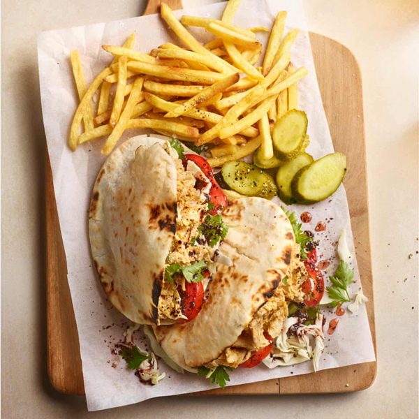 Chicken shawarma pitta