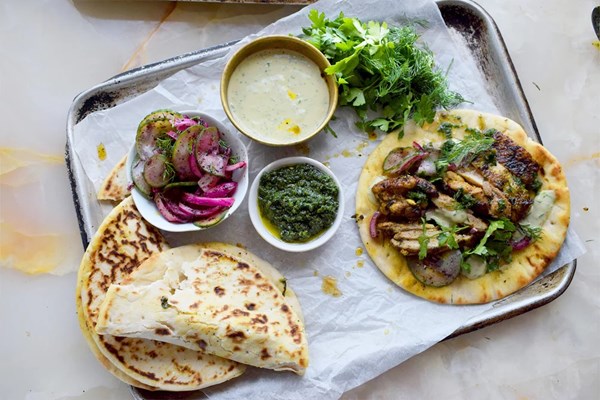 Chicken shawarma sandwiches