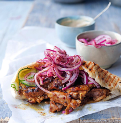 Chicken shawarma sandwiches