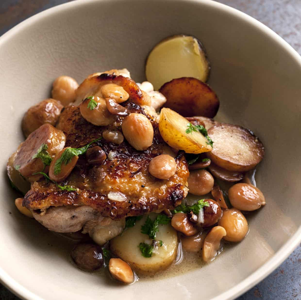 Chicken, sherry and almond pot roast