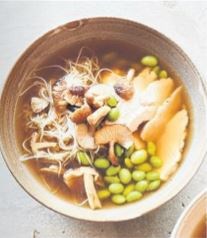 Chicken, shiitake & ginger noodle soup