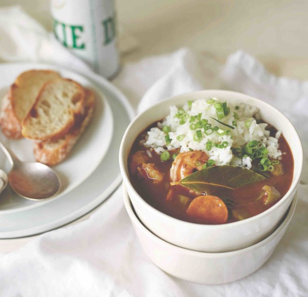 Chicken, shrimp, and andouille sausage gumbo [Anh Luu & Chantal Angot, Tapalaya]