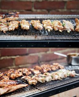 Chicken skin yakitori