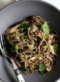 Chicken soba noodle salad
