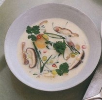 Chicken soup with coconut milk and lemongrass
