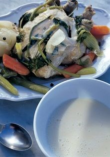 Chicken soup with egg and lemon (Avgolemono)
