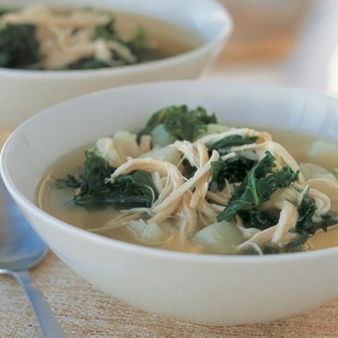 Chicken soup with kale