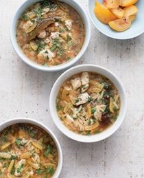 Chicken soup with orzo & preserved lemon 