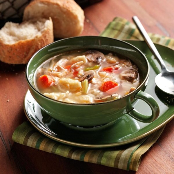 Chicken soup with spaetzle