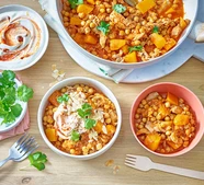 Chicken, squash & chickpea stew