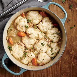 Chicken stew and dumplings