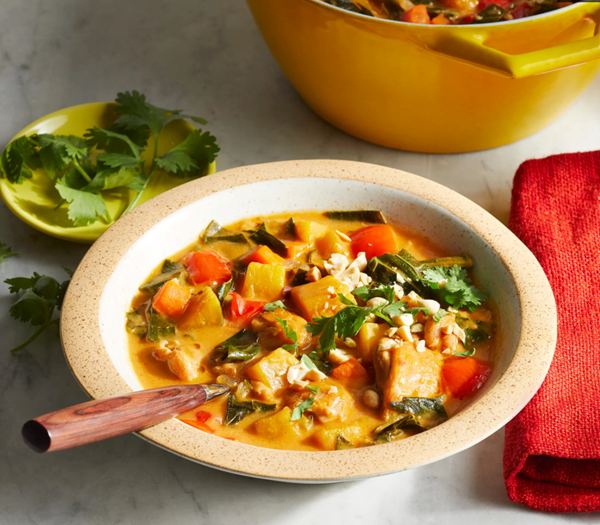 Chicken stew with collard greens & peanuts