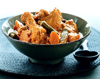 Chicken stew with okra