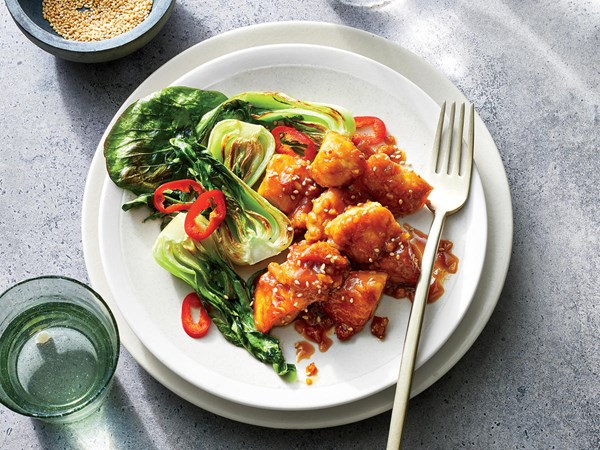 Chicken stir-fry with bok choy
