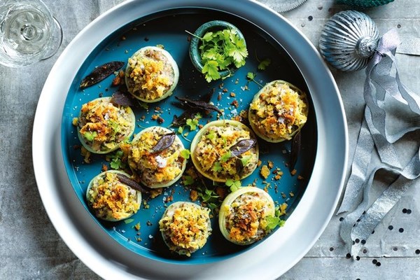 Chicken-stuffed smoked  onions