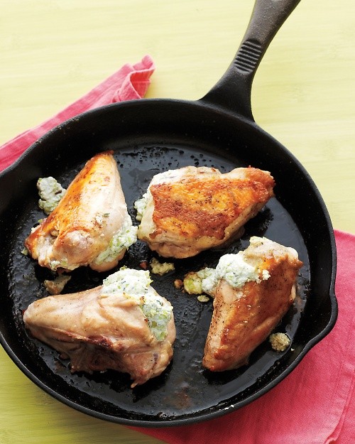 Chicken stuffed with pepperoncini and goat cheese