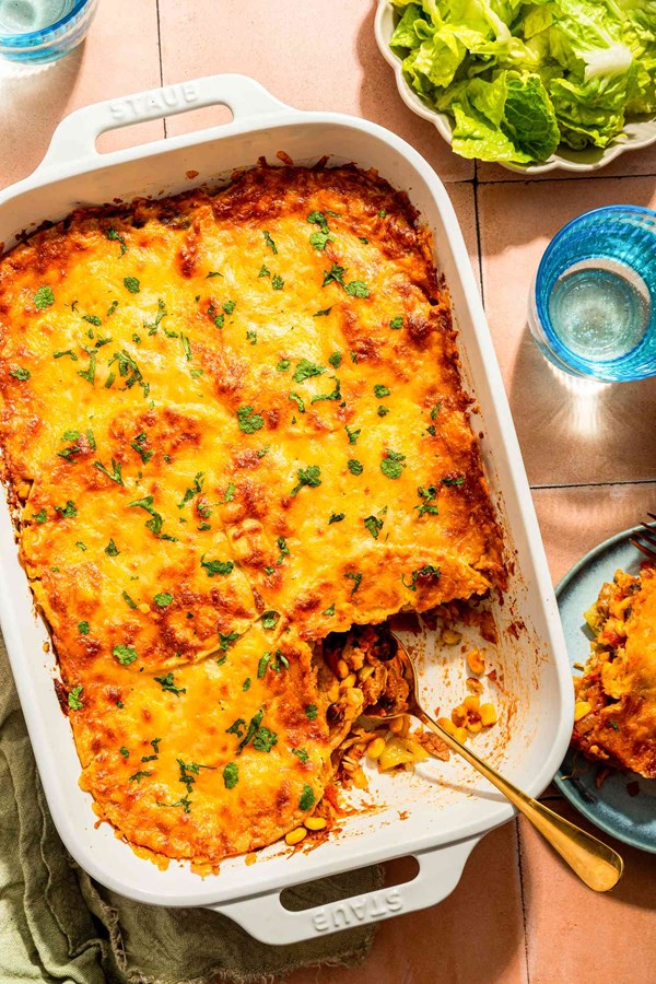 Chicken taco casserole