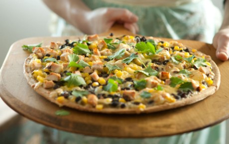 Chicken taco pizza