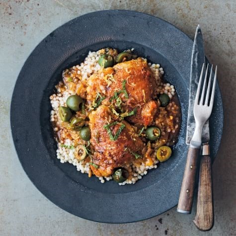 Chicken tagine with olives and lemon