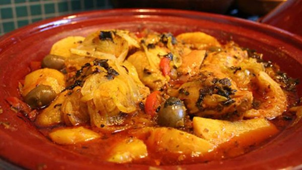 Chicken tajine with preserved lemon and olives