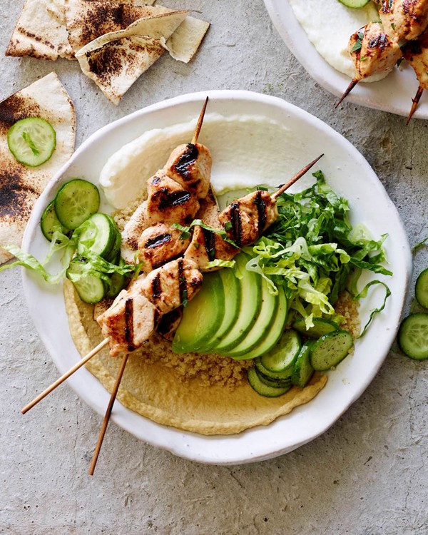 Chicken tawook quinoa bowls