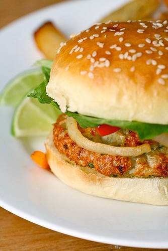 Chicken tequila burgers