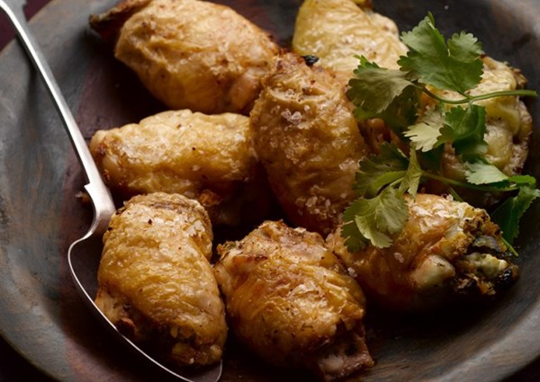 Chicken thighs with barberries and feta