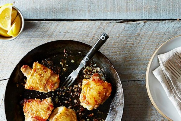 Chicken thighs with lemon [Melissa Hamilton and Christopher Hirsheimer]