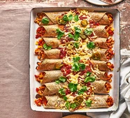 Chicken tinga-style enchiladas