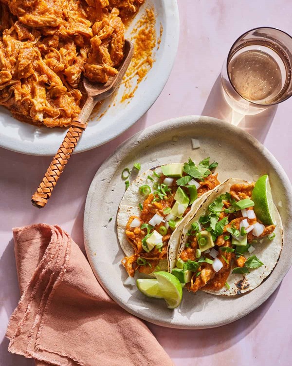 Chicken tinga tacos