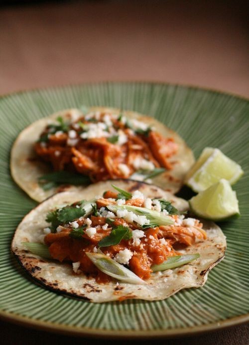 Chicken tinga tacos