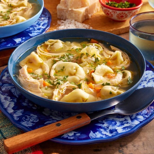 Chicken tortellini soup