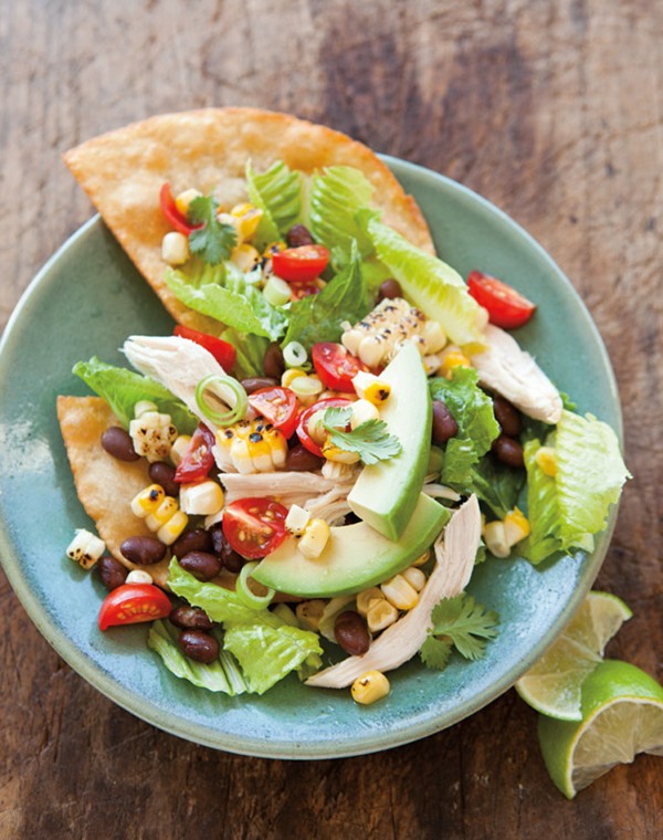 Chicken tostada salad