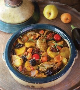 Chicken, vegetable + fruit casserole (Tas kabab-e ardabil)