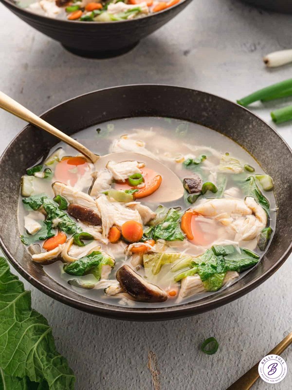 Chicken vegetable miso soup