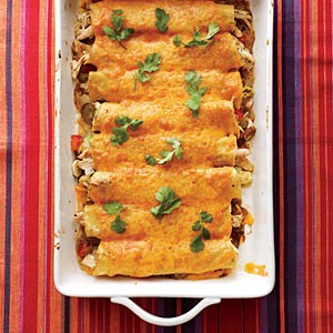 Chicken verde enchiladas