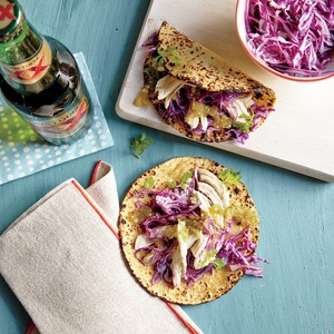 Chicken verde tacos